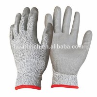 Cut Resistance PU Palm Coated Safety Working Gloves Level 5