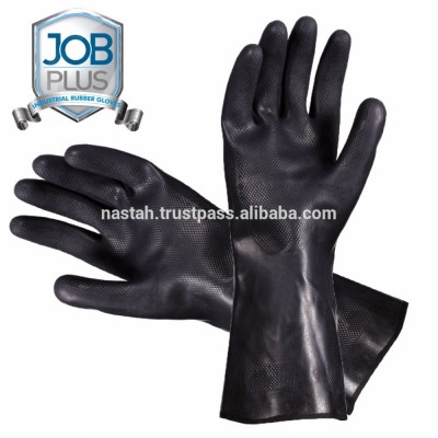 Black neoprene rubber gloves guantes de neoprene negros